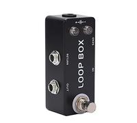 Grcfumo Effetto del ciclo di chitarra, Mini Mini Piezione Black Metal True Bypass Channel Selezione, Full Metal Shell Parti di chitarra Accessori per bassi elettrici