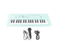 Grcfumo Electronic Organ, 37 Key Piano Keyboard with Microphone, Portable Musical Education Instrument Toy for Children (Azul)