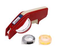 Grcfumo Etichettatrice manuale, stampante per etichette manuale portatile, etichettatrice per stampa di lettere con numeri trasparenti (Black)