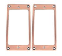 Grcfumo Frame di pickup per chitarra elettrica da 2 pezzi, set di anelli di montaggio per pickup in lega di zinco, pickup per il collo del ponte Frame di copertura per chitarra ele (Rame rosso)