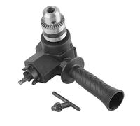 Grcfumo Kit di attacco per trapano ad angolo destro, gambo rotondo di graduale Accessorio estensione piega angolare destra, piega per estensione dell'accessorio stretto strumento d