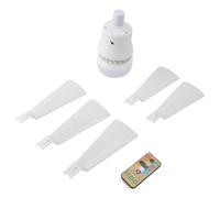 Grcfumo Luce del ventilatore a soffitto, Dimmable 3 Colore Temp 3 Velocità del 1H 2H 4H Timer E26 Piccolo Ventilatore con Telecomando per Camera Da Letto (Bianco)
