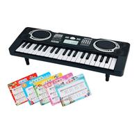 Grcfumo Piano elettrico, tastiera per l'apprendimento della musica elettronica di plastica, tastiera per pianoformi portatili per istruzione precoce (with Sheets 37 Keys 2 Modes)