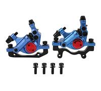 Grcfumo Pinze freno a disco idrauliche con tirante in linea da 2 pezzi, dispositivo freno a disco per ciclismo in lega di alluminio, accessorio per bicicletta pieghevole per mounta (Blu)