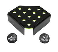 Grcfumo Porta-frammenti per coralli a 13 fori, doppio strato verde fluorescente Porta-frammenti per coralli acrilici con aspirazione magnetica, Porta-frammenti magnetico per acquar