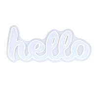 Grcfumo Stampo in silicone, parola inglese Lettere Specchio stampo in silicone, stampo di fusione di lettere per decorazione appesa a parete Ornamento