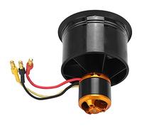 Grcfumo Ventola intubata da 50 mm con motore, ventola intubata a 12 pale con motore brushless QF26114600KV 34S per aereo RC (CW)