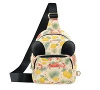 Grckit Borsa a tracolla per bambini, idea regalo per bambine, A635 | Borsa a tracolla per bambini con motivo estivo mediterraneo, 4 modi per indossare un regalo perfetto di compleanno