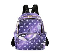 Grckit Fantasy Galaxy Whale Zaino da donna, 8,5 l, leggero, piccolo, con tasche con cerniera, per lavoro e viaggi, A352, 8,5 l, Zaino daypack