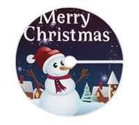 Grckit Gonna per albero di Natale con paesaggio del villaggio di pupazzo di neve, 91 cm, decorazione natalizia per Natale, tappetino morbido per la decorazione sotto l'albero, soggiorno e esterni