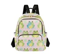 Grckit Happy Frogs Zaino da donna, 8,5 l, leggero, piccolo, con tasche con cerniera, per lavoro e viaggi, A659, 8,5 l, Zaino daypack