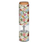 Grckit Macina sale e pepe elettrico, funzionamento a batteria, con luce a LED bianca, con luce LED bianca, rose e tulipani
