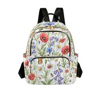 Grckit Meadow Flowers Zaino da donna, 8,5 l, leggero, piccolo, con tasche con cerniera, per lavoro e viaggi, A174, 8,5 l, Zaino daypack