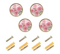 Grckit Pomelli rotondi per cassetti, in tinta unita, colore giada, 32 mm, maniglie per armadietti, cassettiere da cucina, cassettiera, confezione da 4