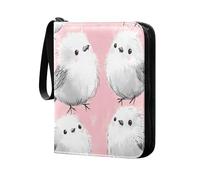 Grckit Raccoglitore per carte con uccelli, 4 tasche, 400 tasche, porta carte da gioco, album di carte, organizer per carte da calcio, baseball