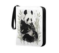 Grckit Simpatico raccoglitore per carte a forma di panda, 4 tasche, 400 tasche, porta carte da gioco, album di carte, organizer per carte da calcio, baseball