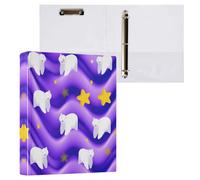 Grckit Starry Polar Bears - Raccoglitore a 3 anelli da 3,8 cm, 1 confezione da 200 fogli con 3 tasche interne, per l'organizzazione della casa e dell'ufficio