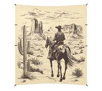 Grckit Tenda da spiaggia da cowboy del deserto, riparo dal sole, 24 x 27 cm, con 4 sacchi di sabbia, 4 pali di stabilità, pale per sabbia, tenda per spiaggia, campeggio, pesca, picnic