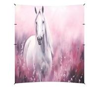 Grckit White Horse - Tenda da spiaggia con 4 sacchi di sabbia, 4 pali di stabilità, pale per sabbia, tenda per spiaggia, campeggio, pesca, picnic