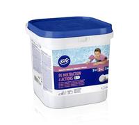 Gre 76006NB - Trattamento 4 Azioni, Zero Borico, Pastiglie da 250gr - 5kg | Compresse di cloro con 4 azioni: disinfezione, antialghe, flocculazione e stabilizzazione
