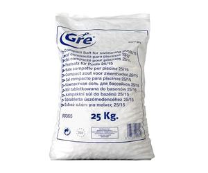 Gre 90365 - Sale Compatto per Cloratori Salini per Piscina - Gre 25 kg, Alta Purezza per Acqua Cristallina.