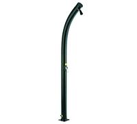 Gre AR10250. - Doccia Solare da Esterno per Piscine. Doccia da Giardino in PVC, Curva, Nera, capacità di 25 Litri.