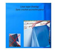 Gre FSP300 - Liner per piscine rotonde, 300 x 90 cm (L x A), sistema overlap, colore blu