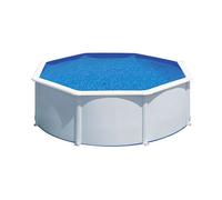 PISCINA TONDA FUORI TERRA "FIDJI" STRUTTURA IN ACCIAIO COLORE BIANCO - Ø350 H120 - KIT350ECO