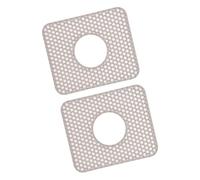 Greabuy 2 tappetini in morbido silicone per lavello, con superficie ruvida e tolleranza al bruciore, per un'applicazione sicura della cucina, tappetino quadrato per lavello