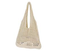 Greabuy 2023 NUOVA borsa da spiaggia versatile borsa alla moda alla moda borsa a tracolla lavorata a maglia all'uncinetto borsa da viaggio per donna ragazza cava, Albicocca, Size Approx. 35x60cm