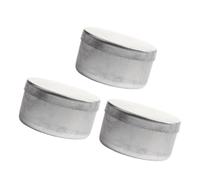 Greabuy 3 scatole in alluminio per campionamento del suolo coperchio supporti di pesatura per laboratori contenitori di raccolta barattoli di ricambio scatola di campionamento