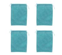Greabuy 4pcs Flanella Foderato Mulinello Da Pesca Borsa Protettiva Portatile di Stoccaggio per Tackle, Multicolore, Blue L