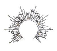 Greabuy Artigianato Serpente Cerchietto Punk Spiked Hairband per le Donne Mascherades Accessorio per Capelli Antiscivolo per Tema