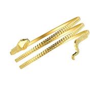 Greabuy Blingbling Serpente Superiore Del Braccio Polsini Bracciali Moderna Bracciale Braccialetto Delle Donne Gioielli Braccio Braccio Bracciale Aperto, Size Approx.8.5cm/3.35inch, Metallo