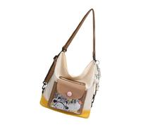Greabuy Borsa a tracolla da donna moderna in PVC impermeabile impermeabile in PVC trasparente con tracolla modificabile in tessuto modificabile, cachi