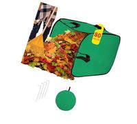 Greabuy Borsa da collezione per foglie da giardino, tessuto efficiente, con pali a terra per il collettore efficiente delle foglie del tessuto dei rifiuti dell'iarda