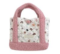 Greabuy Borsa da donna Borsa da mummia di grande capacità Borsa alla moda Borsa a mano superiore All-Matching Shopping Cartoon Bear Daily Women Top Handle Fashion Mummy Cartoon Bear Shopping