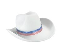 Greabuy Cappello patriottico Panama unico etnico banda larga per donne uomini accessori fotografici western per uomini donne unisex, bianco, Size About.29x38x14.5cm/11.4x14.9x5.7in