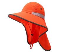 Greabuy Cappello riflettente ad alta visibilità per i lavoratori sanitari Design fluorescente di colore con lo scudo del collo per il sole, Fluorescente s, 5560cm