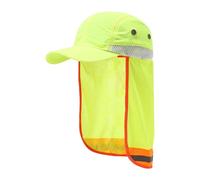 Greabuy Cappello riflettente ad alta visibilità per i lavoratori sanitari Design fluorescente di colore con lo scudo del collo per il sole, Scialle fluoresc, 5560cm