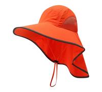 Greabuy Cappello riflettente ad alta visibilità per i lavoratori sanitari Design fluorescente di colore con lo scudo del collo per il sole, B fluorescente, 5560cm