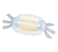 Greabuy Cappello vittoriano in paglia di pizzo per donne e ragazze con nastro a fiocco, ideale per feste da tè e cosplay, Blu, Dimension Approx. 40x27cm/15.75x10.63inch