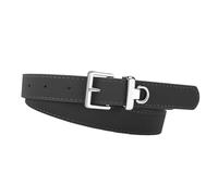 Greabuy Cintura da donna in pelle PU opaca, fibbia ad ardiglione, design ampio, per jeans e abiti, casual e formale, Nero , 105cm2.3cm