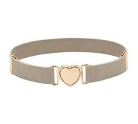 Greabuy Cintura elastica per bambini, alla moda, universale, elasticizzata, decorativa, a forma di cuore, con fibbia