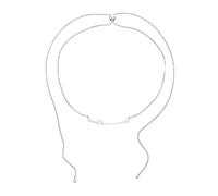 Greabuy Collana alla moda in acciaio Ti con ciondolo a forma di stella unico e meccanismo a corda regolabile da indossare in modo creativo