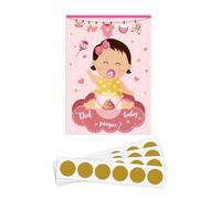 Greabuy Confezione da 24 carte da gioco per baby shower, biglietti per lotterie, eccitanti, feste divertenti, rompighiaccio