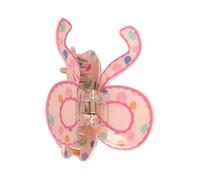 Greabuy Elegante clip per capelli in acrilico giocoso motivo a scacchi Bowknot disegni morsetto per capelli per donne in avanti alla moda