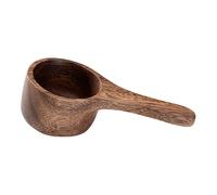 Greabuy Elegante cucchiaio dosatore per caffè in grani naturali per migliorare la precisione della birra, tazza naturale con design antico con venature del legno