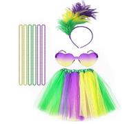 Greabuy Fasce per capelli con gonna festiva per travestire feste e celebrazioni Gras per eleganti