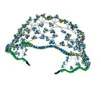 Greabuy Fasce per capelli da sposa alla moda per foto intrecciate fasce per capelli per feste semplici fasce per la musica